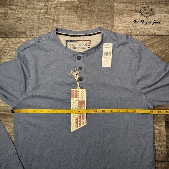 American Threads Long Sleeve Tee Shirt Size S - Picture 3 of 5
